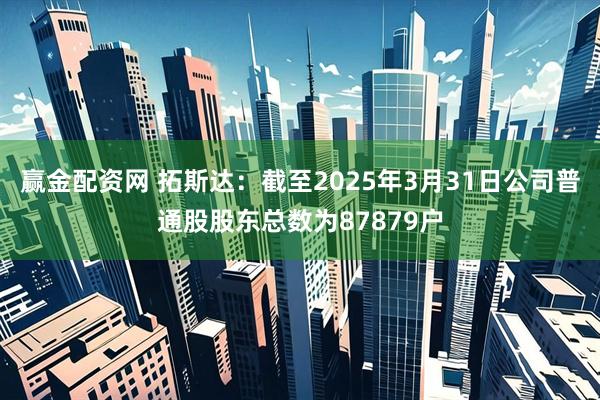 赢金配资网 拓斯达：截至2025年3月31日公司普通股股东总数为87879户