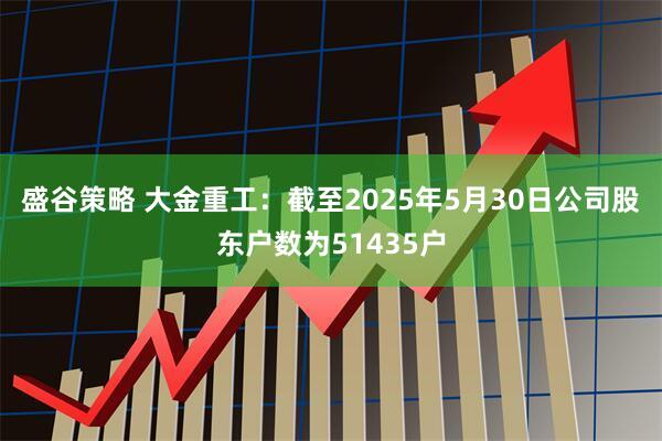 盛谷策略 大金重工：截至2025年5月30日公司股东户数为51435户