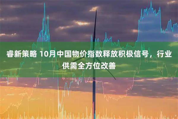 睿新策略 10月中国物价指数释放积极信号，行业供需全方位改善